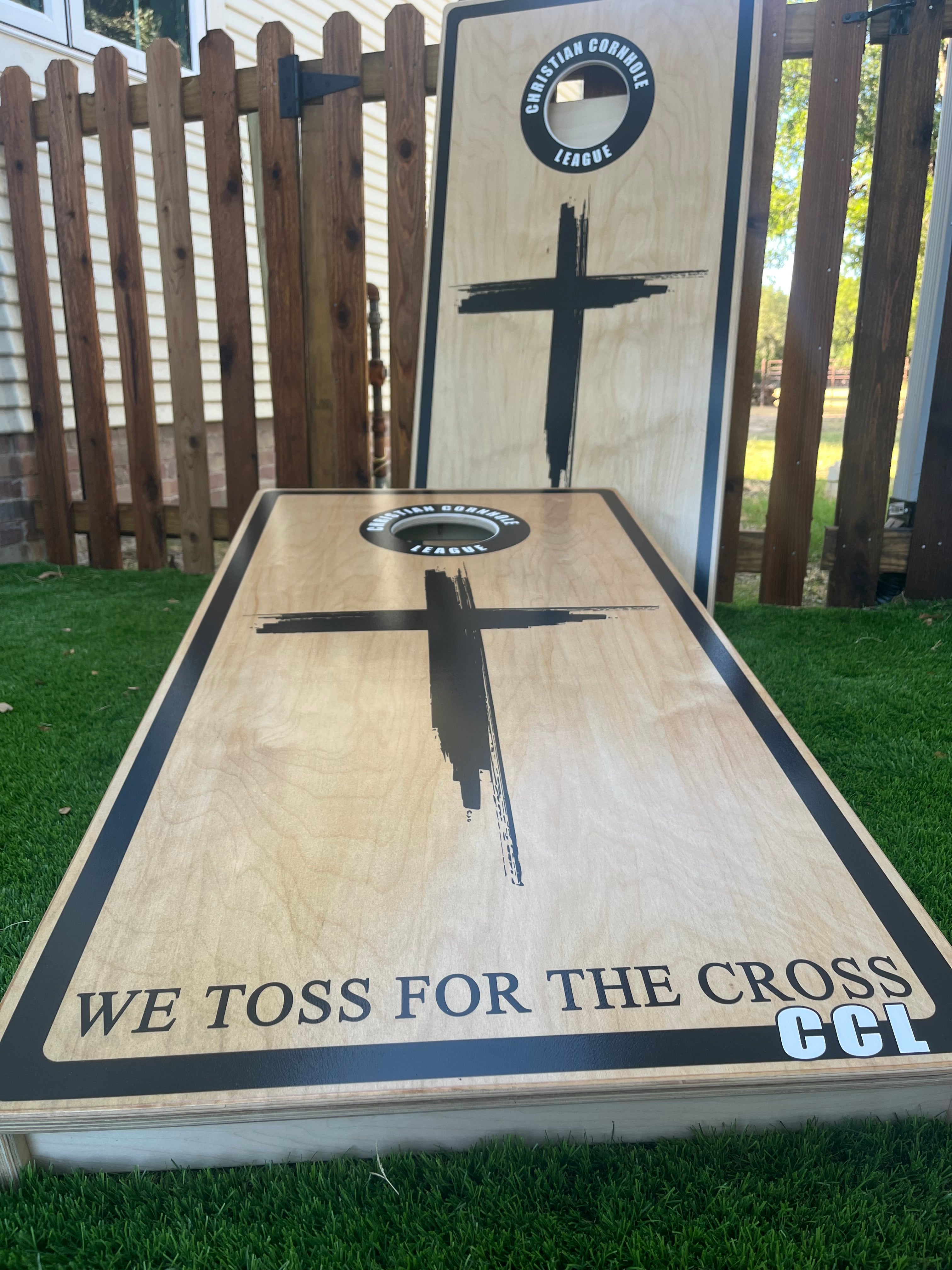 Cornhole Boards with CCL Logo