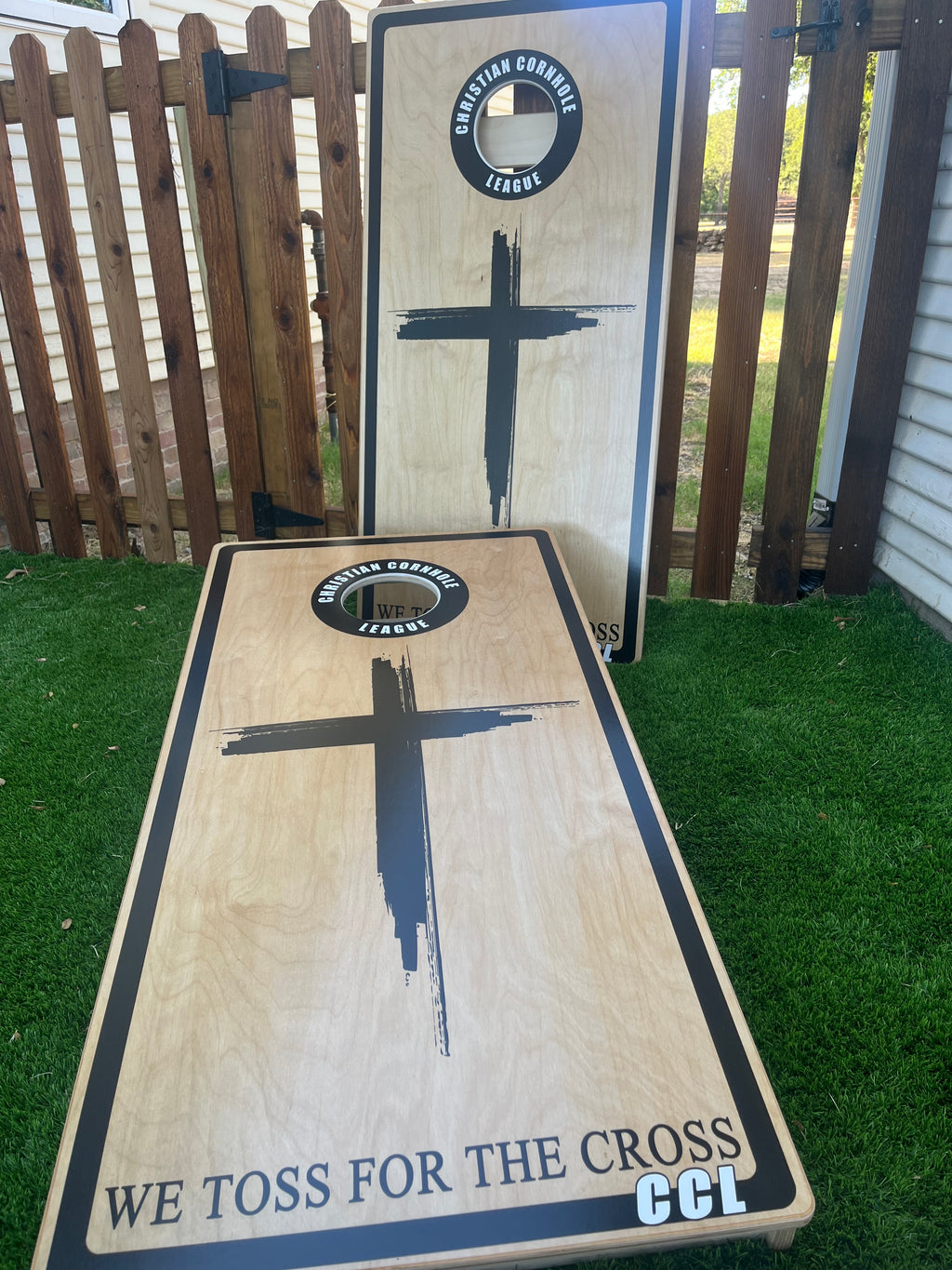 Cornhole Boards with CCL Logo